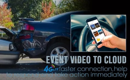 داش كام 4G -‏JC120 أمامية ، بث مباشر وتتبع