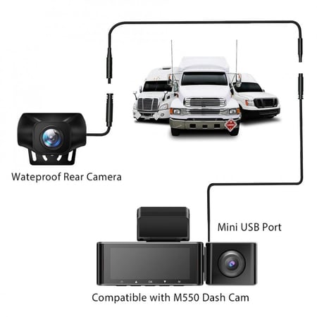 كابل تمديد لكاميرا داش خلفية أزدوم M550 طول 6 متر