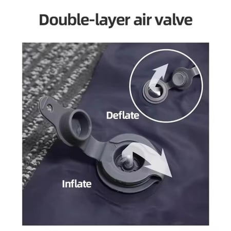 مرتبة تخييم قابلة للنفخ ، وسادة هوائية مزدوجة مقاومة للرطوبة