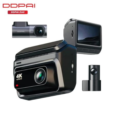 داش كام دي دي باي  DDPAI-Z60 4K GPS أمامية + داخلية + خلفية