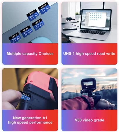 بطاقة ذاكرة ليكسار 64GB -4K فائقة السرعة