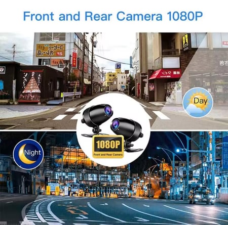 كاميرا ثنائية للدراجة النارية 1080P DVR -WiFi