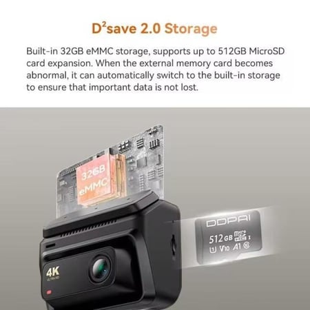 عرض خاص / داش كام دي دي باي DDPAI-Z60 4K GPS أمامية + خلفية