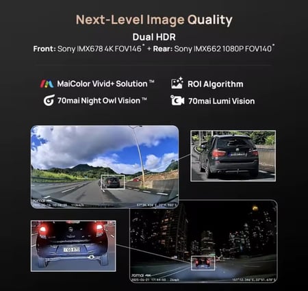 داش كام شاومي A810S-4K أمامية ، خلفية