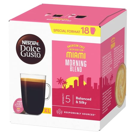 كبسولات ميامي مورننق بلند 18 كبسوله Dolce Gusto Miami Morning Blend 18 CAPSULES