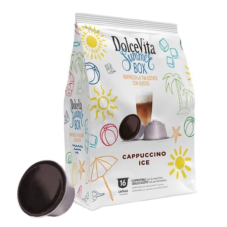 كبسولات كابتشينو ايس  16 كبسوله  Ice Cappuccino - Dolce Vita 16 pods   for Dolce Gusto