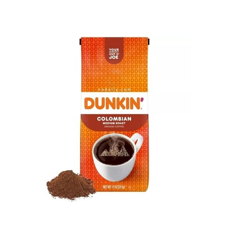 دانكن قهوة مطحونة متوسطة التحميص - كولومبيا 311 جم Dunkin Medium Roast Ground Coffee Colombian