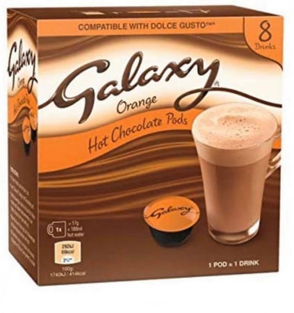 كبسولات جالكسي الشكولاتة الساخنة - برتقال -  CABSULS Galaxy Orange Hot Chocolate