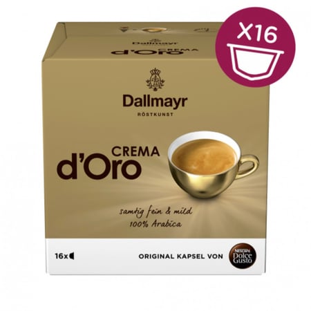 كبسولات نسكافيه دولشي جوستو داليمير دي او كريمي  Dallmayr Crema D'Oro Dolce Gusto