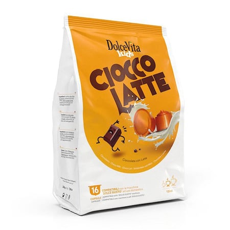 كبسولات شوكلاته بالحليب لاله دلوتشي Chocolate Milk Dolce Vita 16 pods for Dolce Gusto