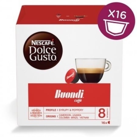 كبسولات بوندي قهوه تركيه لاله دلوتشي Nescafe Buondi 16 pods for Dolce Gusto