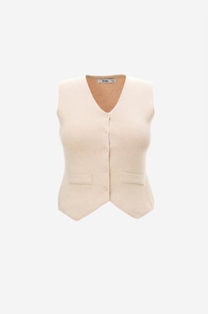 جاكيت بلا أكمام بأزرار إغلاق