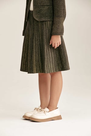 تنورة لامعة بخصر مطاطي