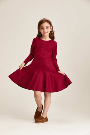 فستان شامواة بقصة كلوش