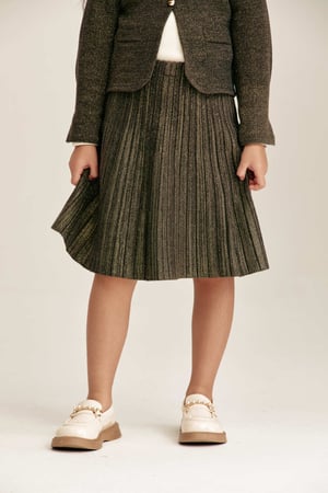 تنورة لامعة بخصر مطاطي