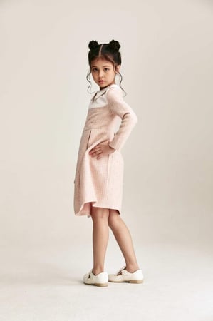 فستان تويد بكسرات