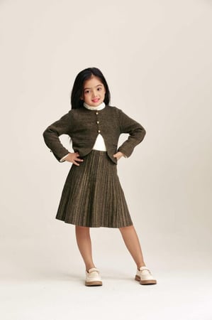 تنورة لامعة بخصر مطاطي