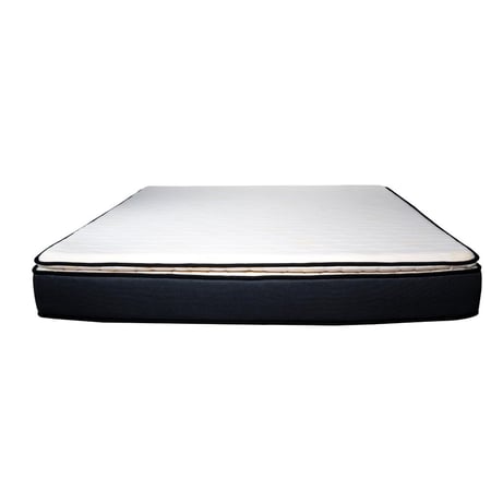 مرتبة ريلاكس فندقيه قماش مايكروفايبر مطرز -  200×160×28سم - متوسطة الليونة - رمادي وأبيض