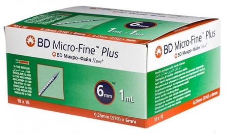 بي دي علبة سرنجات بي دي 6 مم