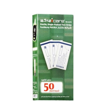 اي كير - شرائح قياس السكر 50 شريط اختبار