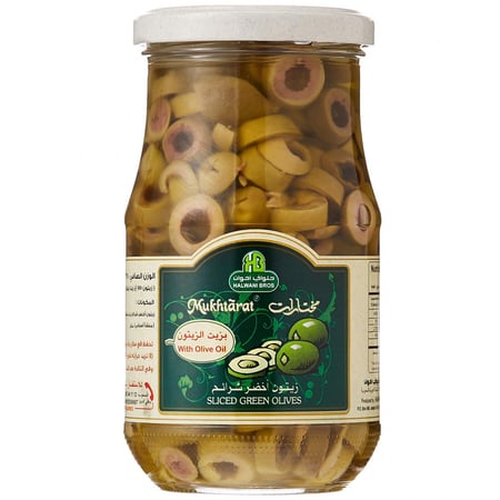 زيتون حلواني اخضر شرائح كبير  650 جم شد 6