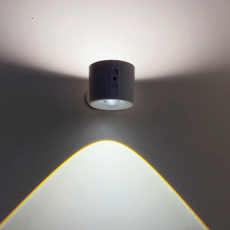 إضاءتين جدارية LED ، قابلة للدوران مع جهاز تحكم عن بعد