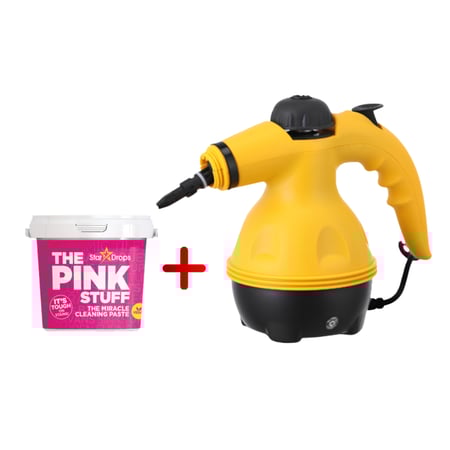 جهاز تنظيف بالبخار متعدد الاستخدامات للتنظيف والتعقيم + منظف Pink السحري