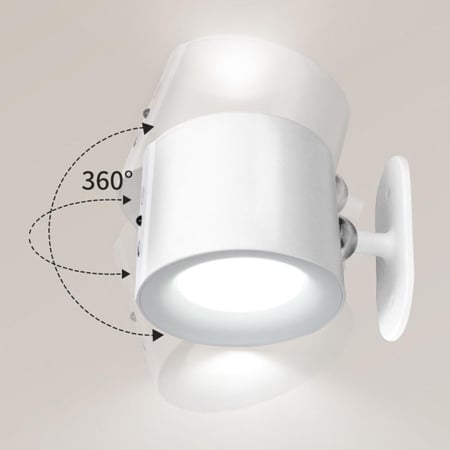 إضاءة جدارية LED ، قابلة للدوران مع جهاز تحكم عن بعد