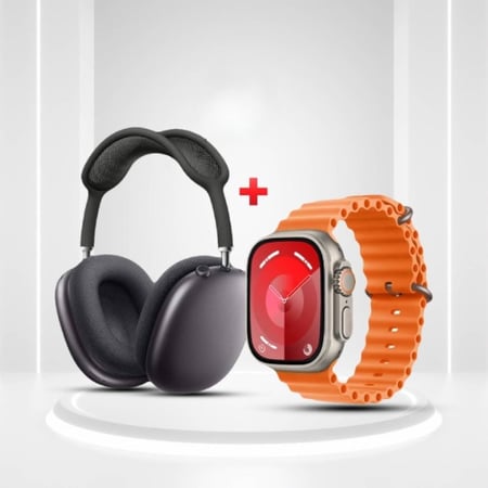 ساعة أبل طبق الأصل  ULTRA + سماعة أبل طبق الأصل