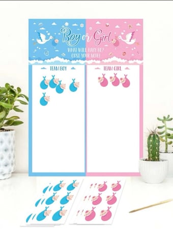 لوحة احتفال تحديد جنس المولود