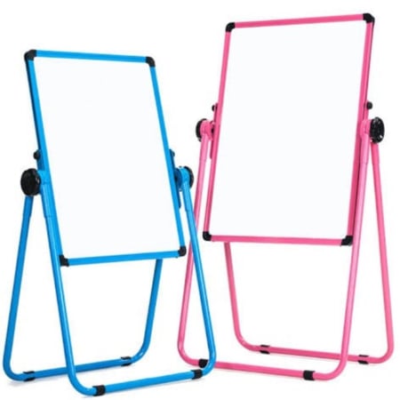 سبورة وجهين مع حامل قابلة للدوران 360 درجة