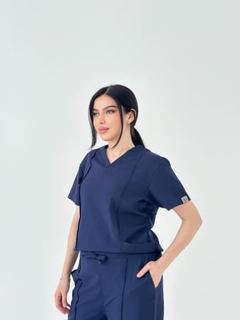 جاكيت طبي Navy Blue مع سكراب