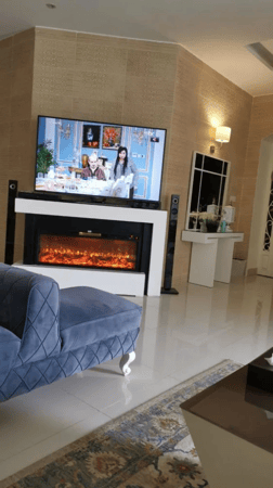 ديكور خشبي مع جهاز تدفئة مقاس125