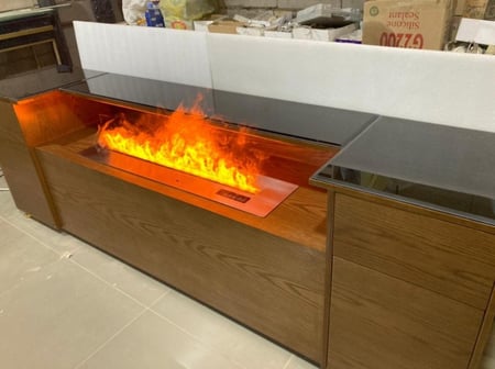 ديكور خشبي مع جهاز بخار3D