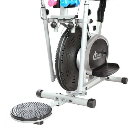 جهاز الاوبتكال هلثكير بشاشة عرض مع جهاز تويستر ودامبلز رمادي وأسود