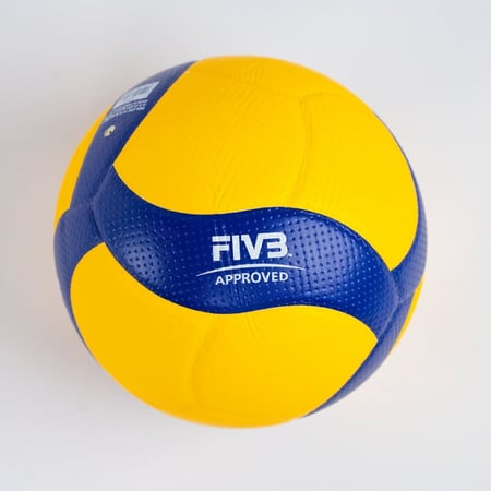 ميكاسا كرة طائرة جلد - أزرق وأصفر - V200W