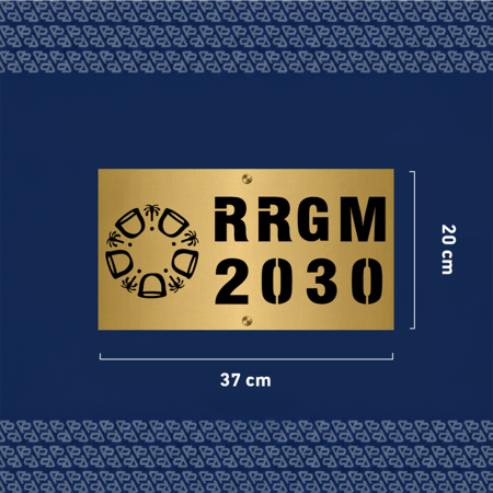 لوحة العنوان الوطني هوية يوم التأسيس 40 - ذهبي