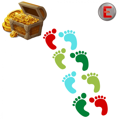 خطوات للكنز (5 بطاقات )