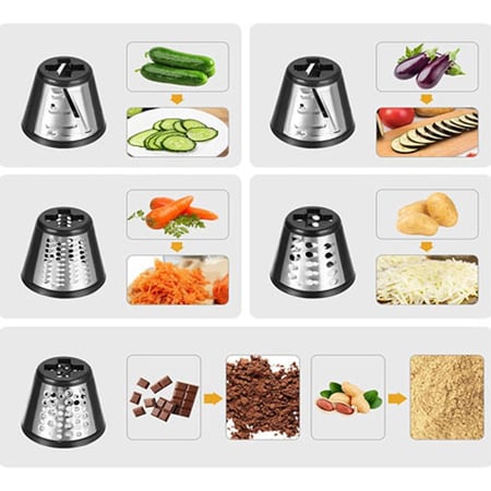 قطاعة و مبشرة و مطحنة كهربائية 3 في 1