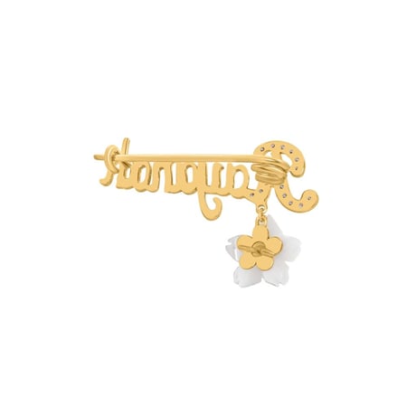 بروش أسمك بالذهب مع وردة الصدف