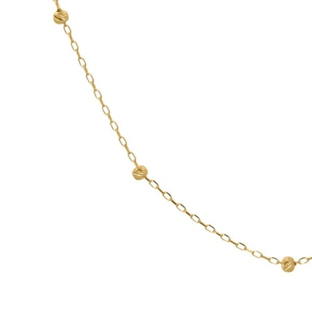 عقد ذهب اصفر ناعم  بكور الليزر