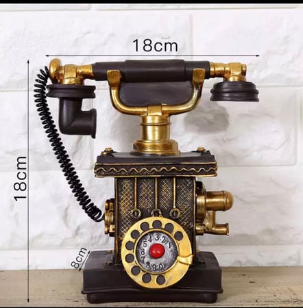 مجسم تيلفون للديكور مع حصالة خلفية