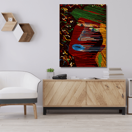 لوحة فتاة بورتريه تشكيلية للإقتناء