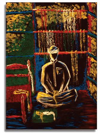 لوحة صانع السبح التشكيلية للإقتناء