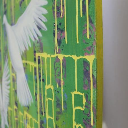 لوحة حمام و سلام