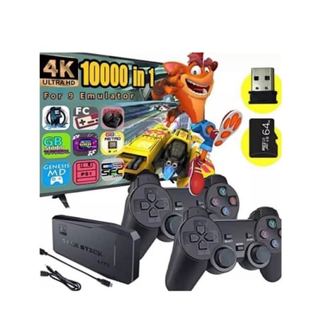 ألعاب الطيبين فيديو 4K HD مزدوجة 64 جيجا ،10000 الف