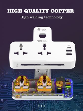 فيدا عرض التوصيلة المضيئة الذكية + 3 كيابل FEIDA