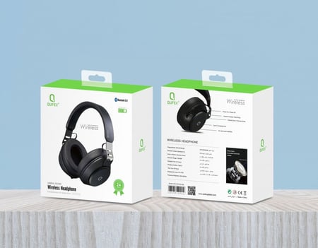 سماعة راس بلوتوث اسود من كيو فكس