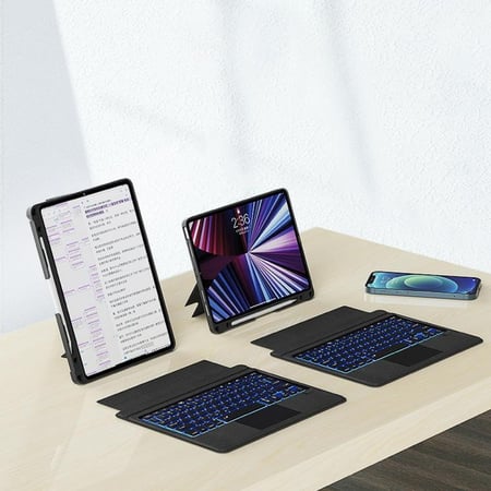 عرض كيبورد مع كفر وماوس لمس للايباد من WIWU - ايه جي ستور