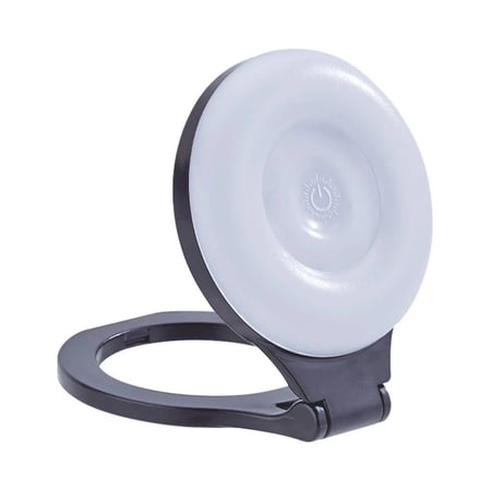 YOUFO - حلقة اضاءة للسيلفي Y4880 تدعم الماق سيف - أسود